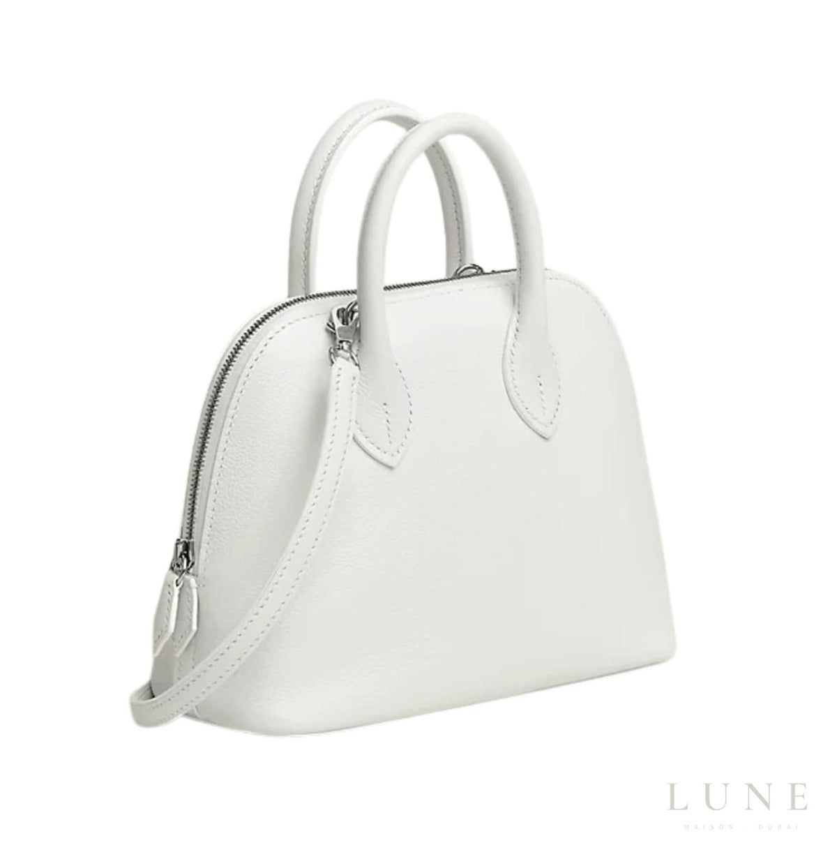 Hermès Bolide 1923 Mini Bag - New White Evercolor Leather