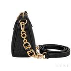 Aigner Bag | Delia Monogram Shoulder Bag – Black