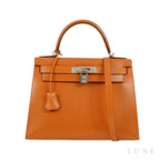 Hermès Kelly 28 Sellier Bag - Bright Orange