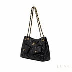 Chanel 25 Small Hobo Bag Suede Black