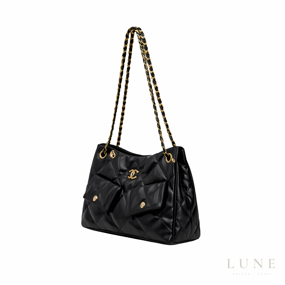 Chanel 25 Small Hobo Bag Suede Black