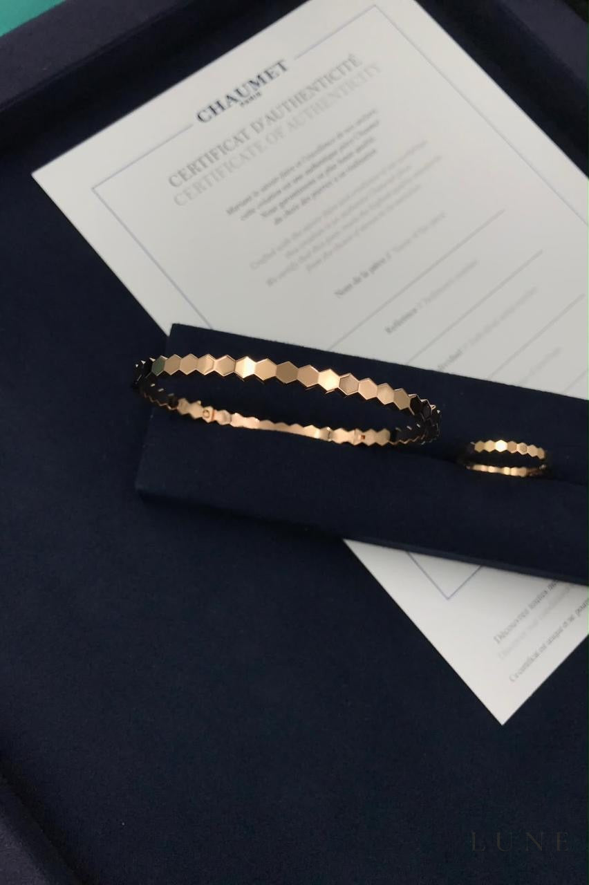 Chaumet Honeycomb Rose Gold Set