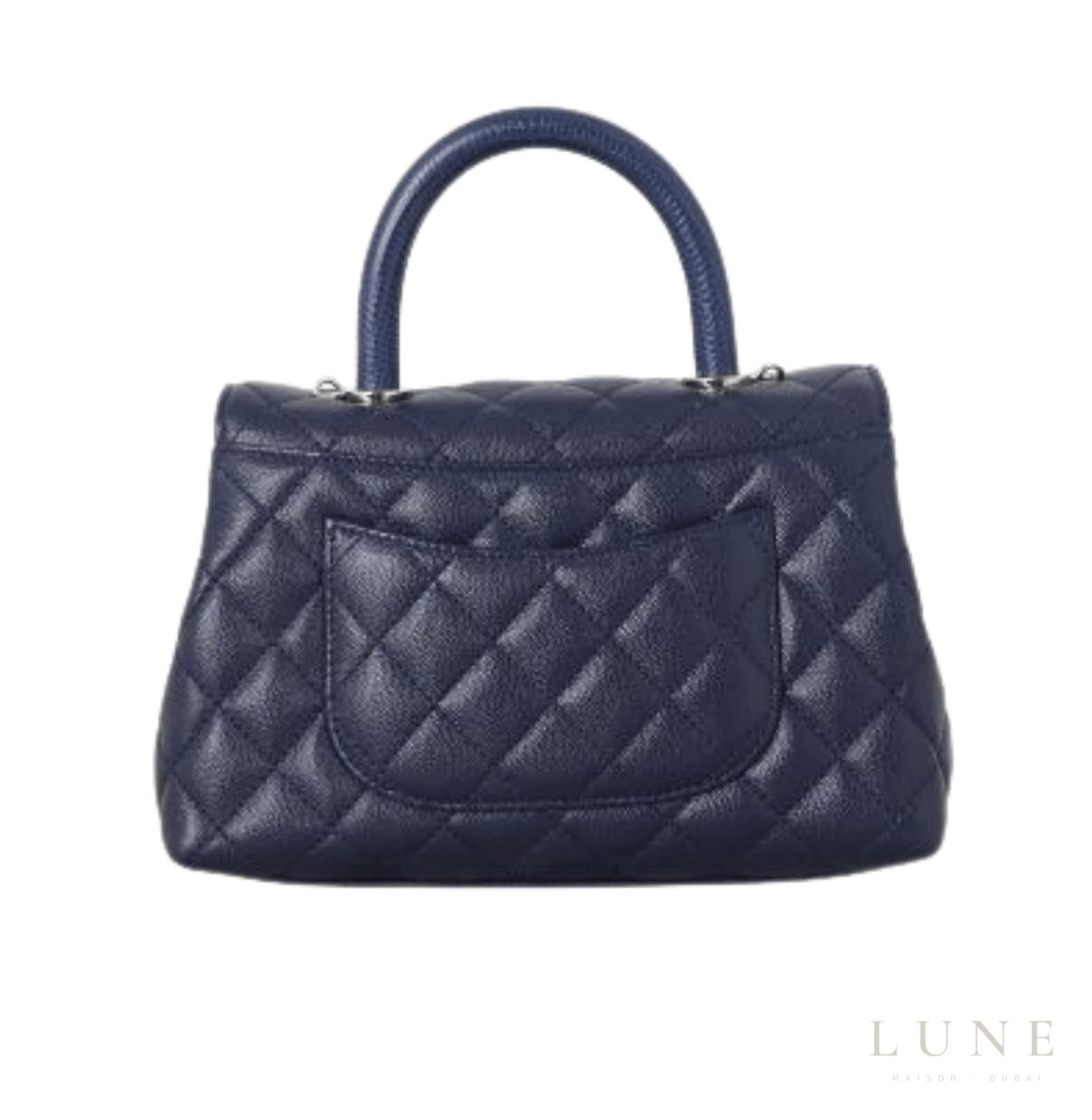 Chanel Coco Handle Mini Bag - Navy Blue Caviar Leather