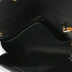 Saint Laurent Uptown Grain Chain Wallet – Black