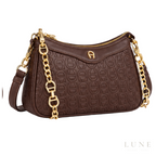 Aigner Bag | Delia Monogram Shoulder Bag – Brown