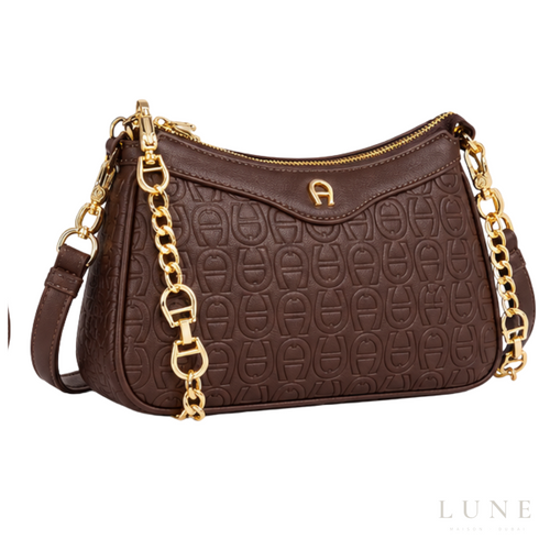 Aigner Bag | Delia Monogram Shoulder Bag – Brown