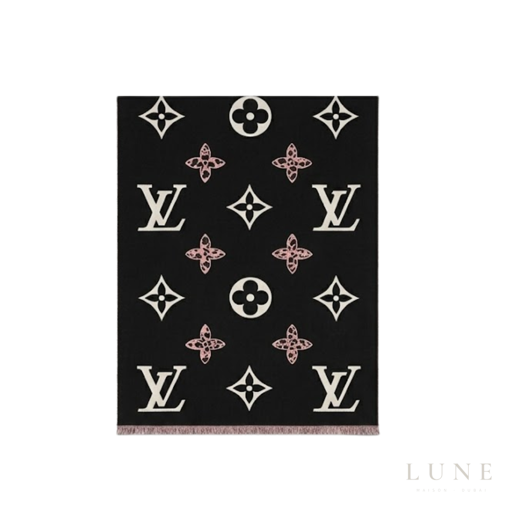 Louis Vuitton Monogram Scarf – Black