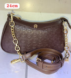 Aigner Bag | Delia Monogram Shoulder Bag – Brown