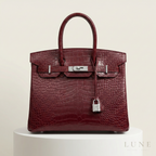 Matte Crocodile-Style Birkin Bag