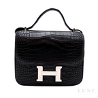 Hermès Constance Black Croc