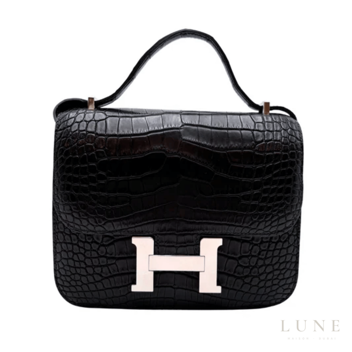 Hermès Constance Black Croc