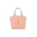 YSL Icare Maxi Quilted Lambskin Tote Pale