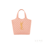 YSL Icare Maxi Quilted Lambskin Tote Pale