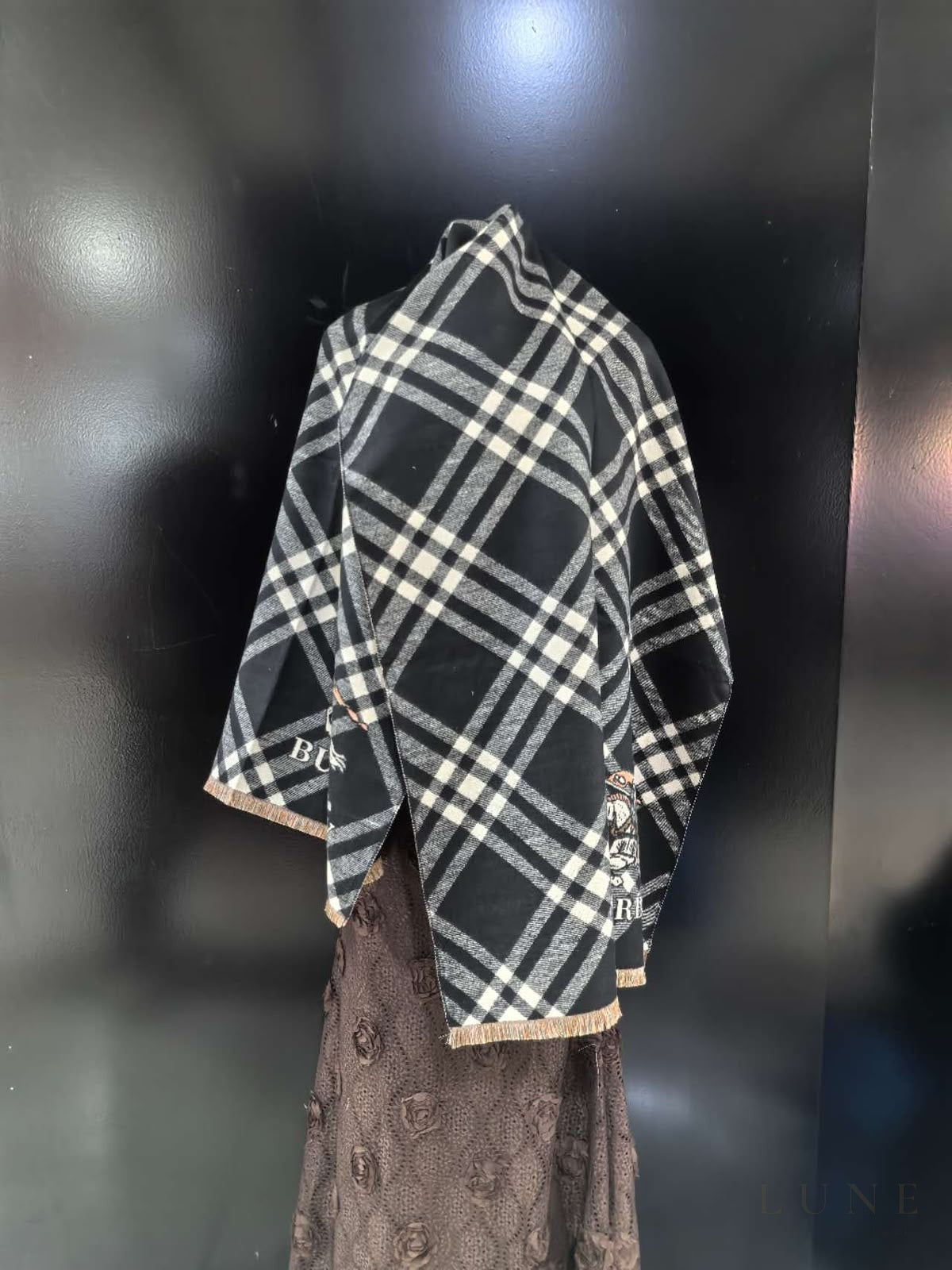 Burberry | Scarf Reversible Check Black - View 5
