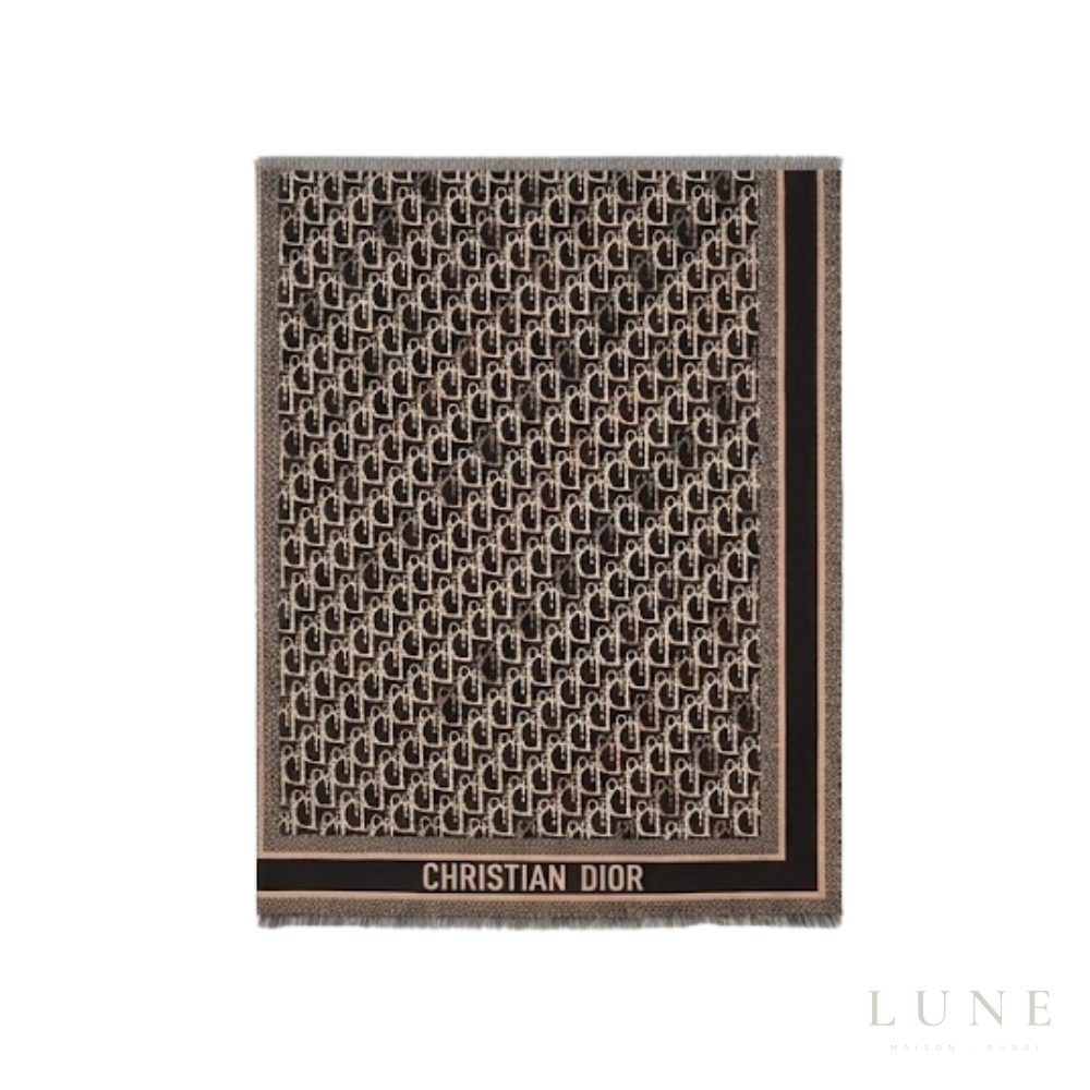 Dior Oblique Blanket Beige/Black Scarf
