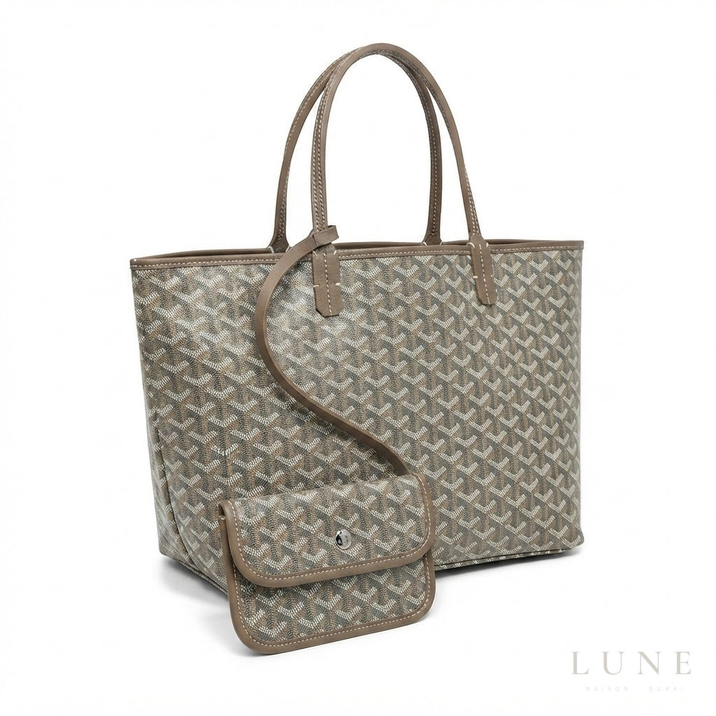 Goyard Saint Louis Tote Bag – Khaki Chevron Goyardine - View 3