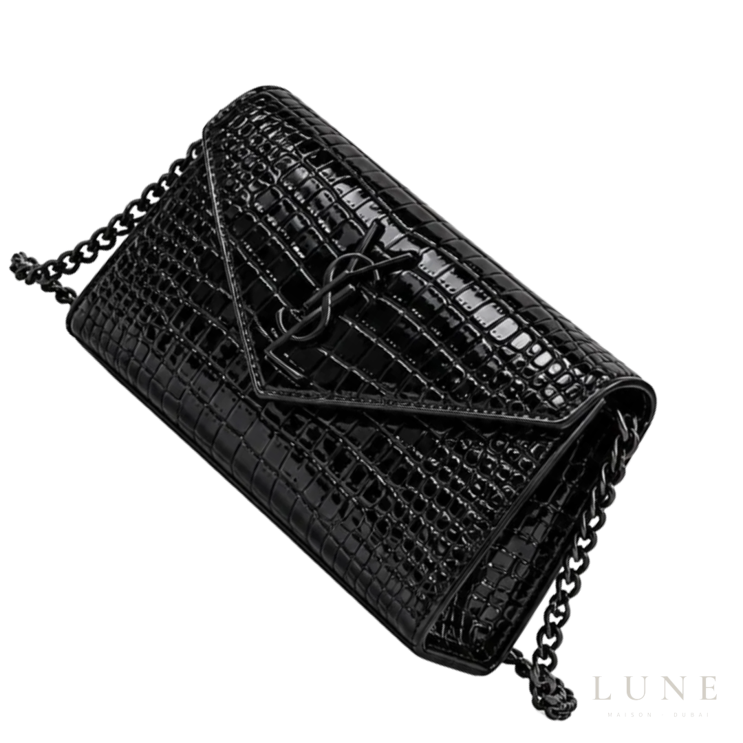 Saint Laurent Uptown Envelope Bag – Black