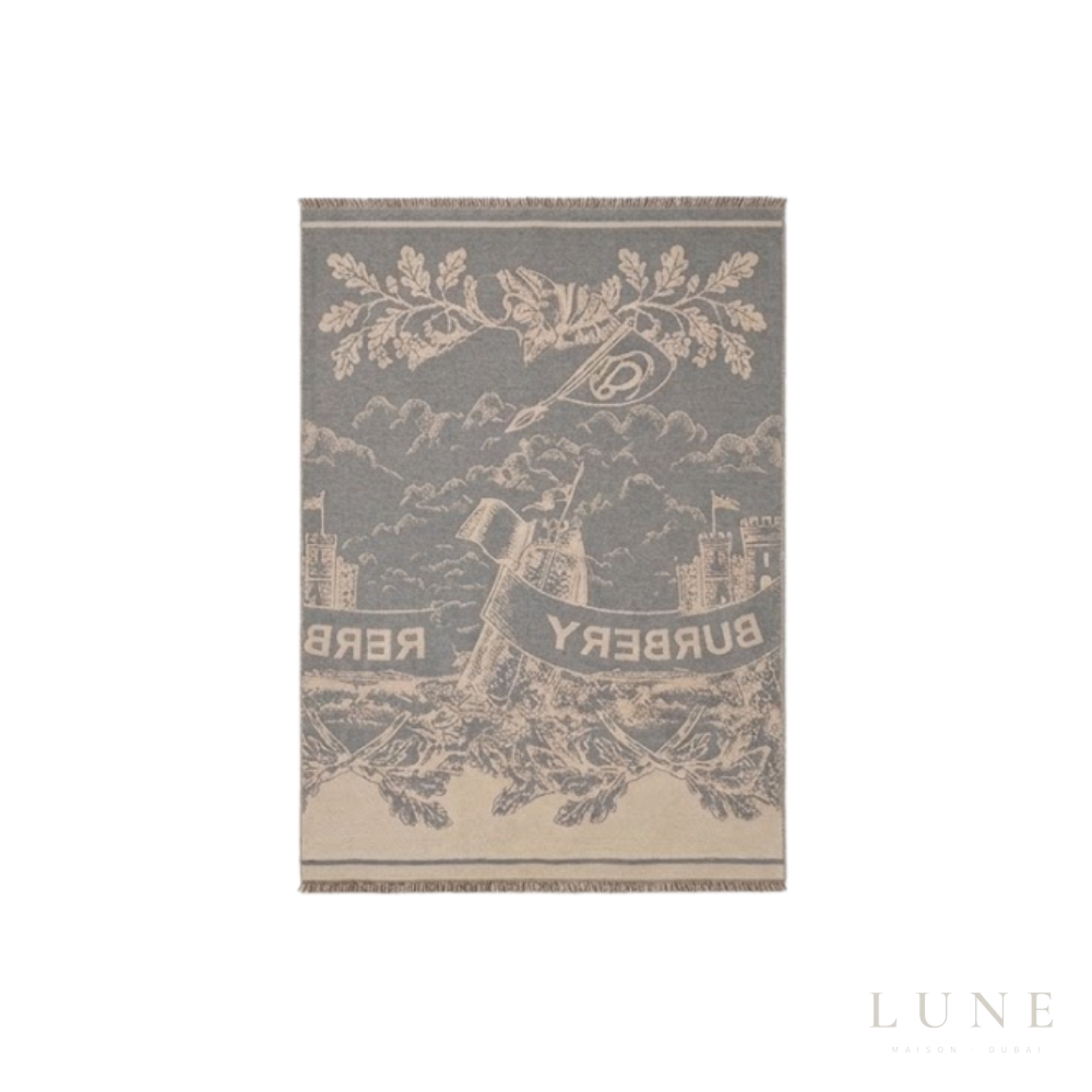 Burberry | Scarf Knight Cashmere Grey&Beige - View 1