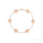 Van Cleef Rose Gold White Bracelet