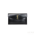 Saint Laurent Uptown Pouch - Black Calfskin Leather