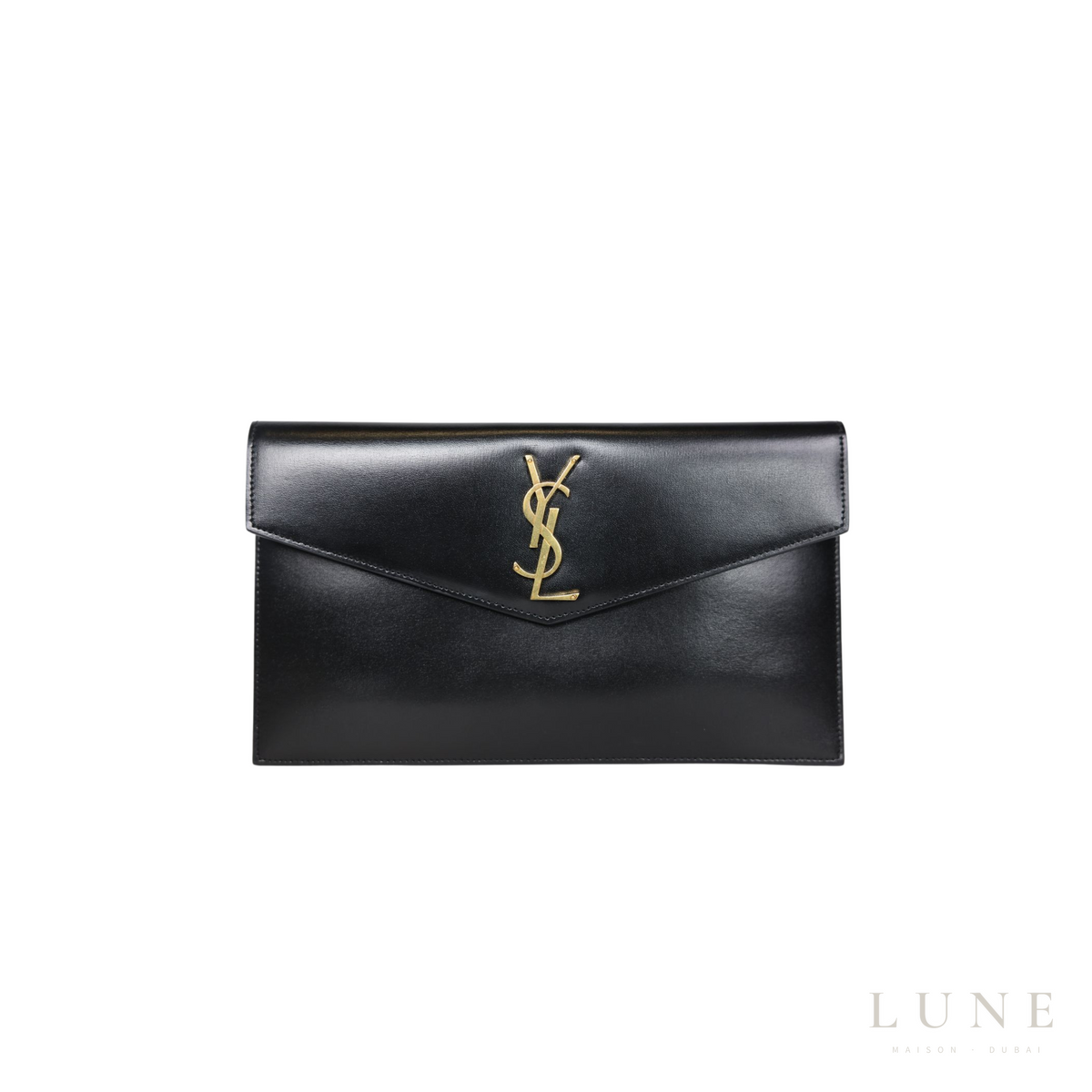 Saint Laurent Uptown Pouch - Black Calfskin Leather