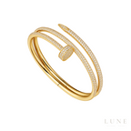Cartier Juste un Clou Bracelet, Double, Half-Paved