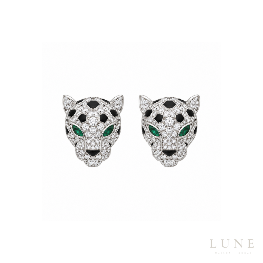 Cartier Panthere De Cartier Emerald Onyx White Gold Set