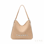 Chanel Maxi Hobo - Peach Lambskin