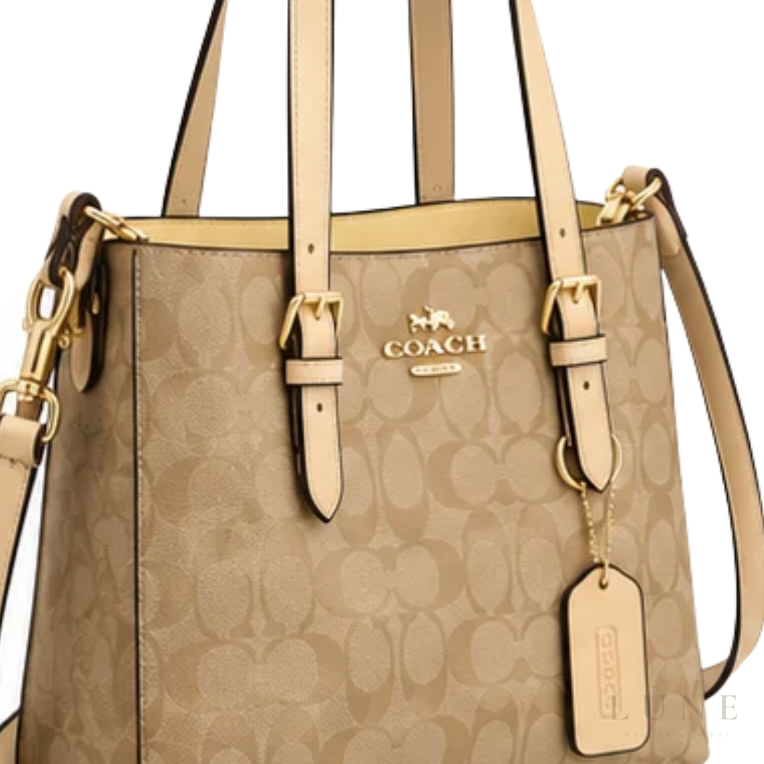 Coach Bag | Mollie Tote 25 – Beige – Khaki Signature
