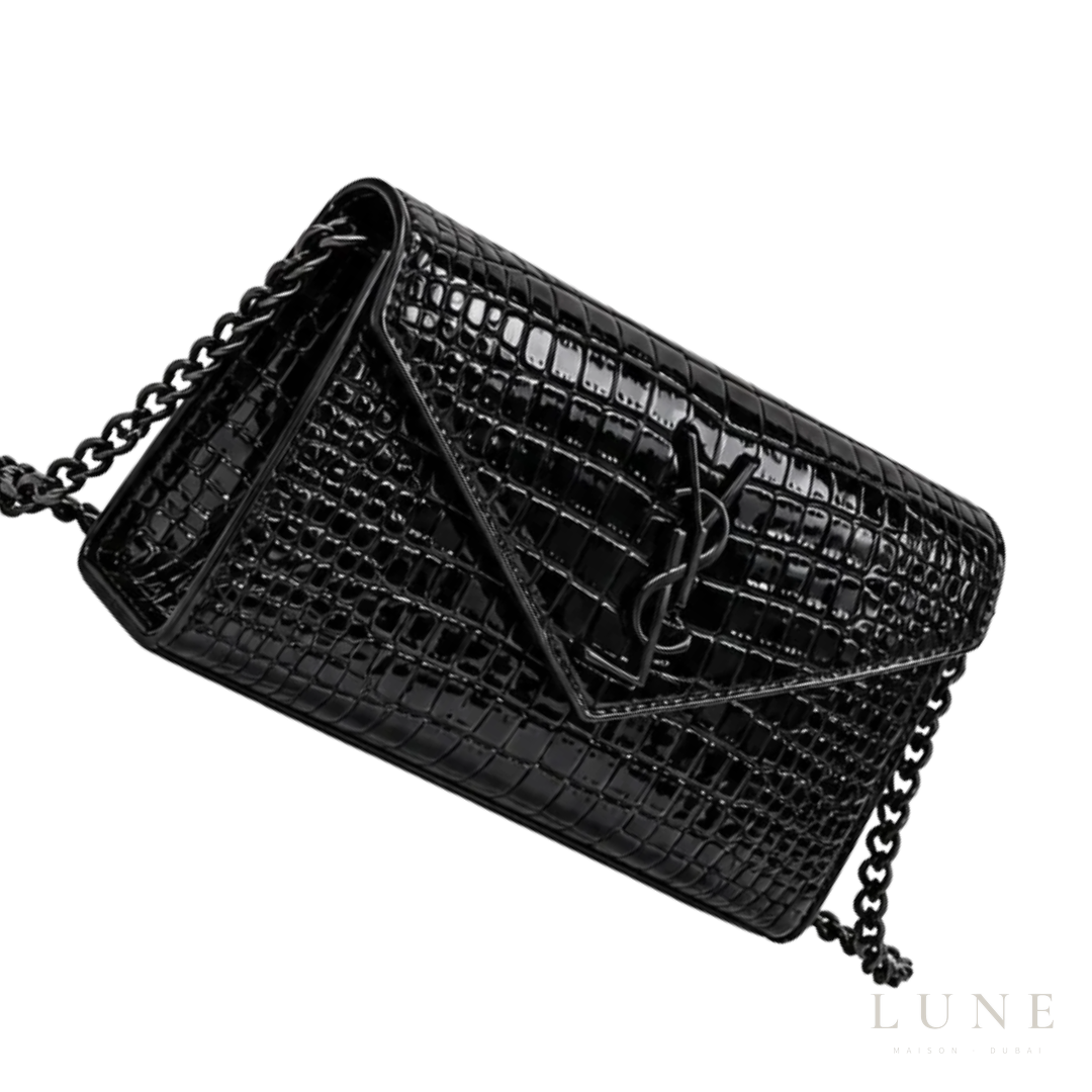 Saint Laurent Uptown Envelope Bag – Black