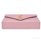 Saint Laurent Cassandre Wallet on Chain – Pink