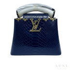 Louis Vuitton Capucines Navy Python