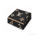Louis Vuitton Monogram Black Scarf – White
