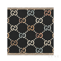 Gucci GG Check Wool Scarf – Black