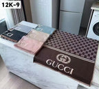 Gucci GG Reversible Logo Scarf – Dark Brown