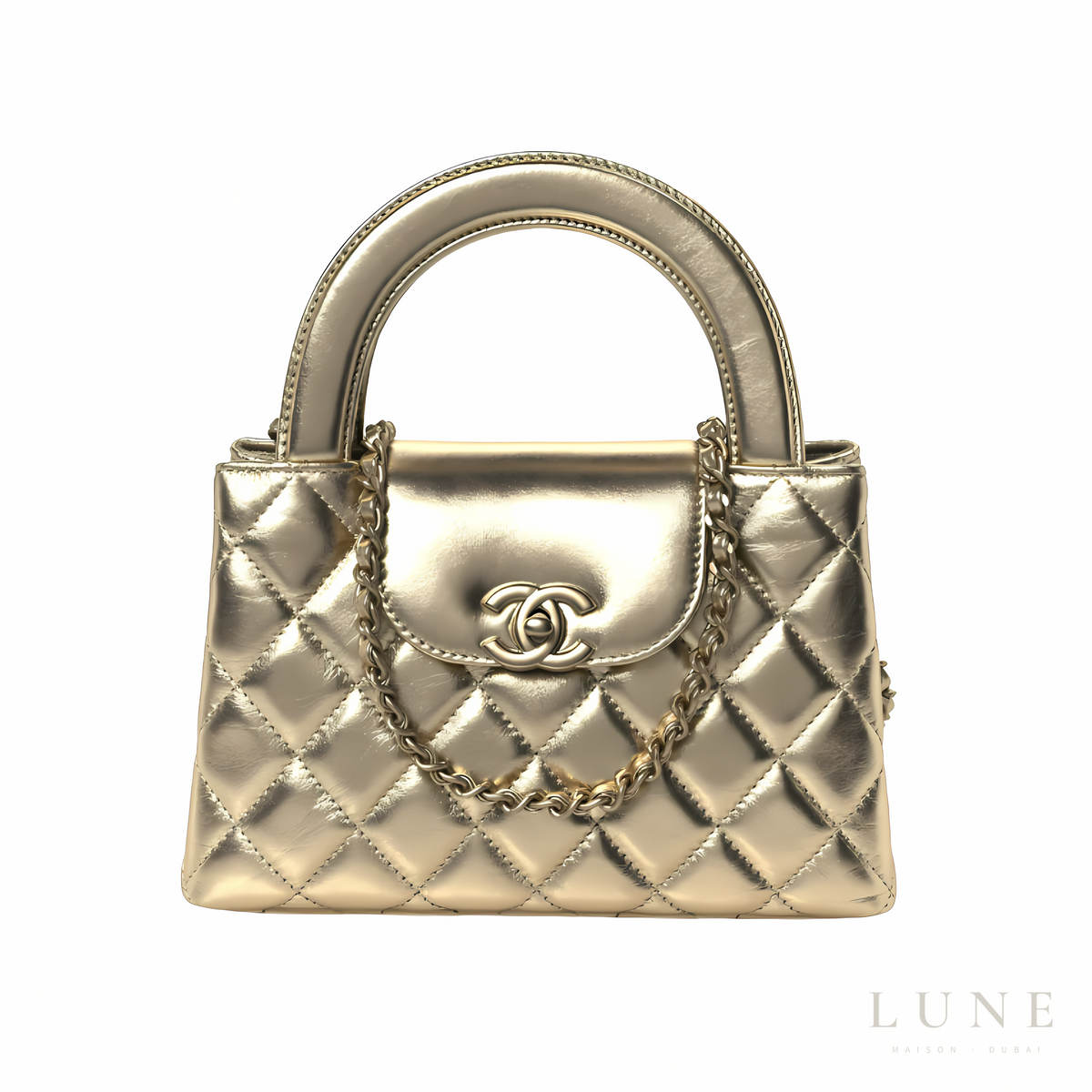 Chanel Small Kelly Shopper Metallic Gold