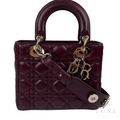 Dior Small Bag – Burgundy with Gold-Tone Hardware - View 1