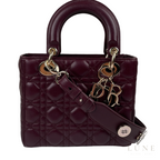 Dior Small Bag – Burgundy with Gold-Tone Hardware - View 1