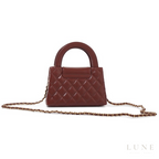 Chanel | Brown Quilted Aged Calfskin Mini Kelly Brushed Gold Hardware - View 3