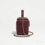 Chanel Top Handle Vanity Case – Burgundy - View 2