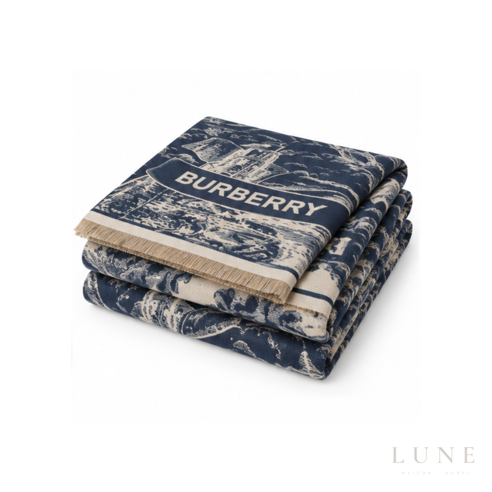 Burberry | Shawl Knight Cashmere Navy Blue - View 4