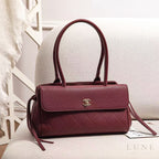 Chanel Bag | Urban Essentials Small Shopping Bag (East-West Baguette Tote) – Burgundy (Grained calfskin leather with gold-tone hardware)