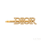 Dior Hairclip Metal Beads Logo Jewelry – Gold