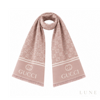 Gucci | Scarf GG Monogram Jacquard Dusty Pink - View 3