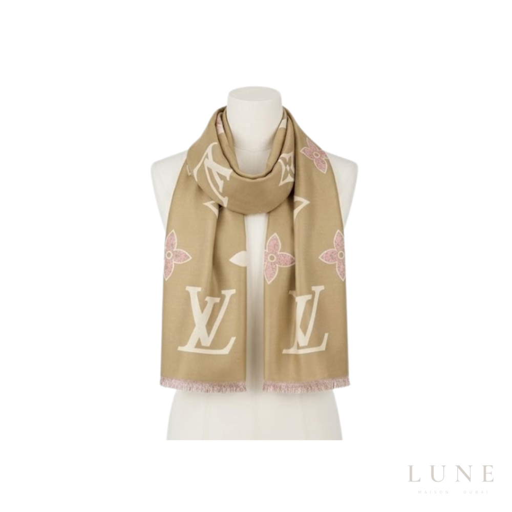 Louis Vuitton Monogram Scarf – Beige