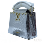 Louis Vuitton Capucines Metallic Silver
