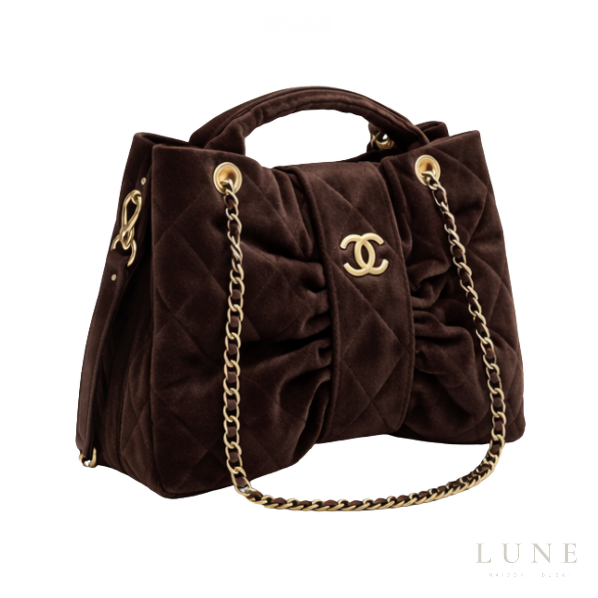 Chanel Bow Bag Dark Brown