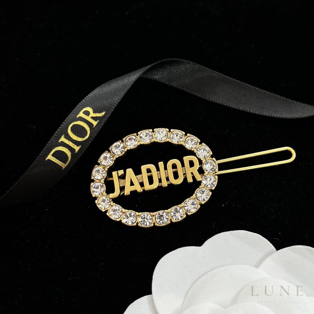 Dior Hairclip JAdior Crystal Gold Jewelry – Gold