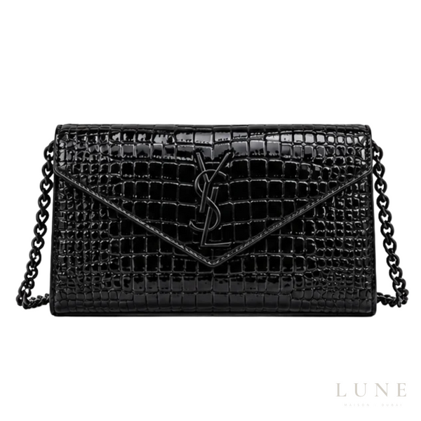 Saint Laurent Uptown Envelope Bag – Black