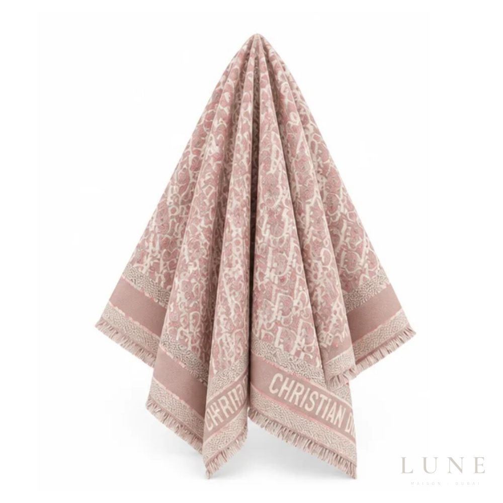 Dior Oblique Scarf – Dusty pink